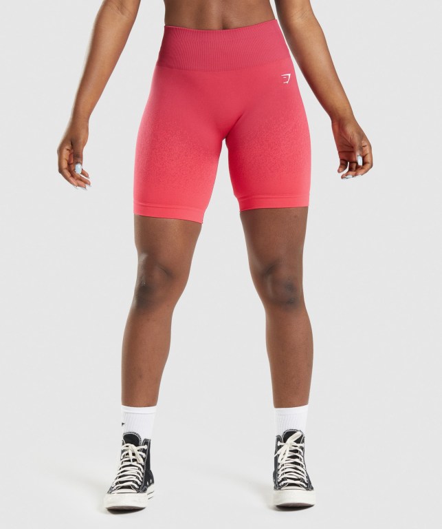 Bermudas Gymshark Adapt Ombre Seamless Cycling Mujer Rosas Rojos | 3iTEQH87aTU