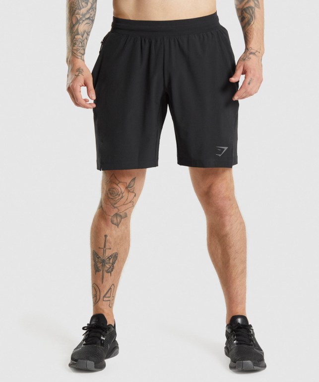 Bermudas Gymshark Apex Functional 9" Hombre Negros | oLGcIOKMJDp