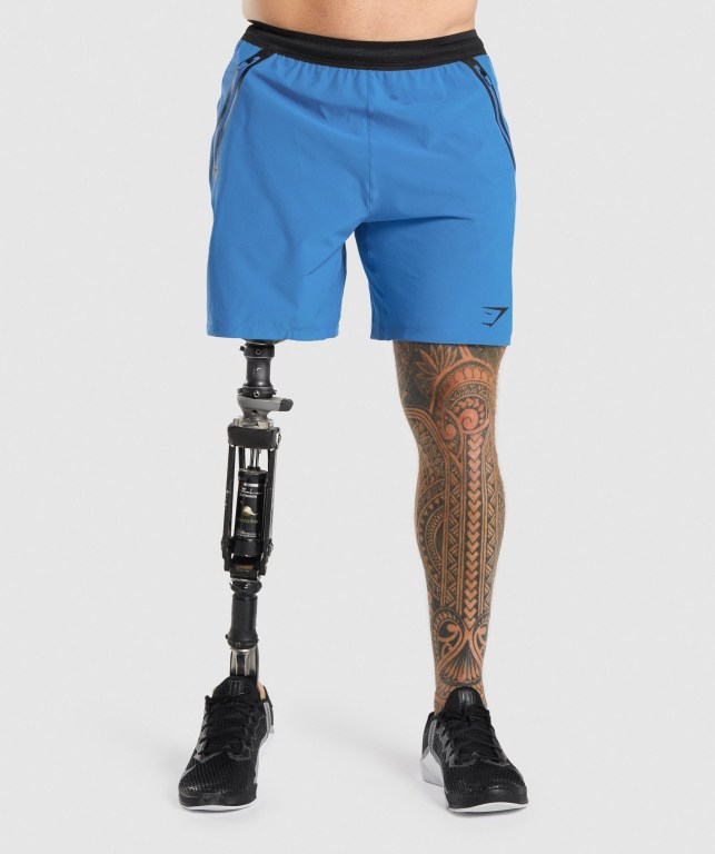 Bermudas Gymshark Apex Perform Hombre Azules | Eiep7v3DxG9