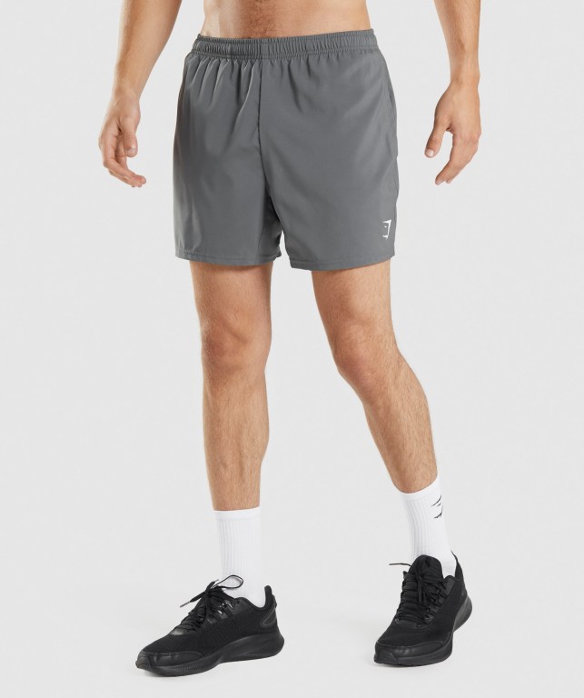 Bermudas Gymshark Arrival 5" Hombre Grises | 1yDKtmt7Jqo