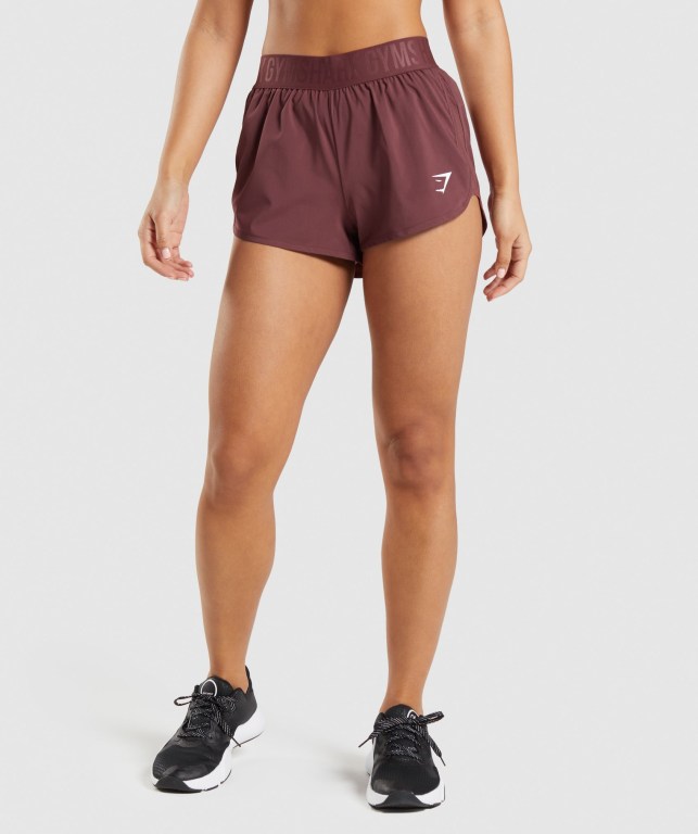 Bermudas Gymshark Entrenamiento Loose Fit Mujer Rosas Marrom | DDOukuXyP7y