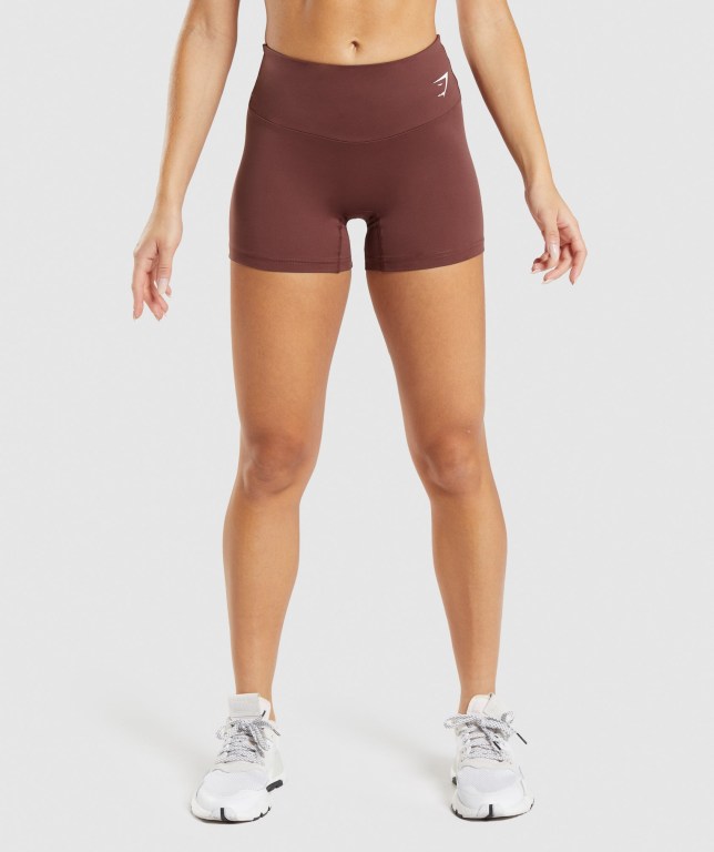 Bermudas Gymshark Entrenamiento Mujer Rosas Marrom | TisonRs58DK