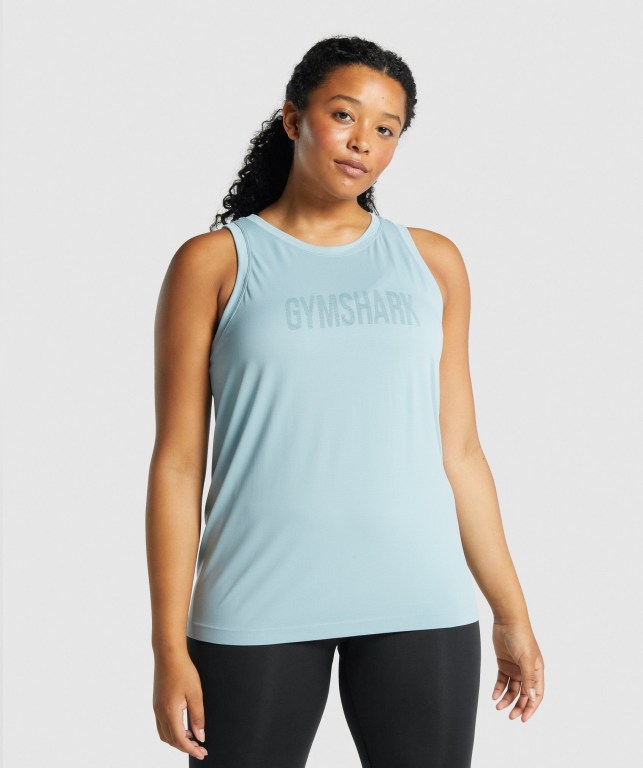 Camiseta De Tirantes Para Correr Gymshark Fit Seamless Loose Mujer Azules | tcJfHfvpCNw