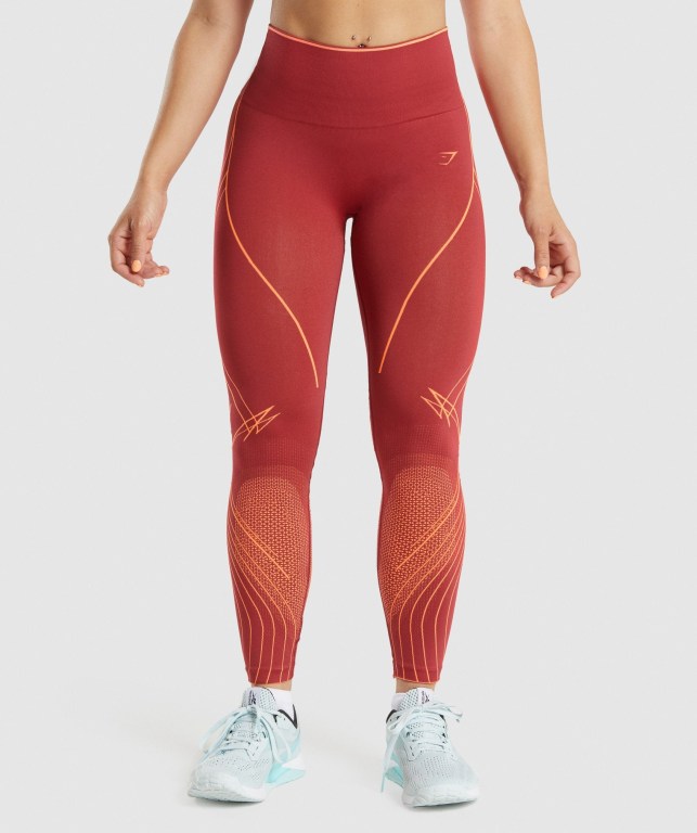 Leggins Gymshark Apex Seamless High Rise Mujer Vino | vweYXaaGiQY