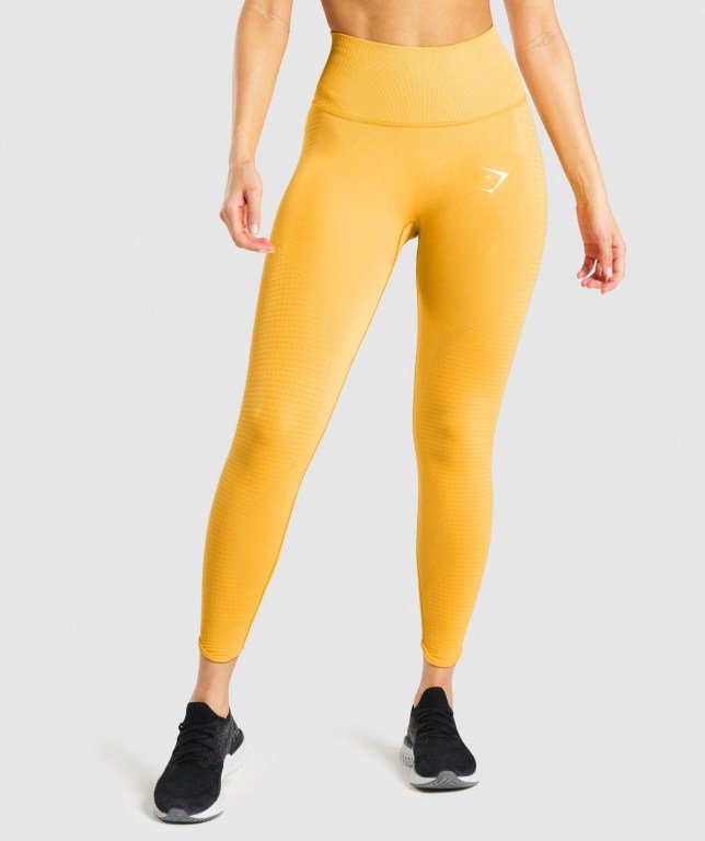 Leggins Gymshark Vital Rise Seamless Mujer Amarillos | v4wkFSlpQDz