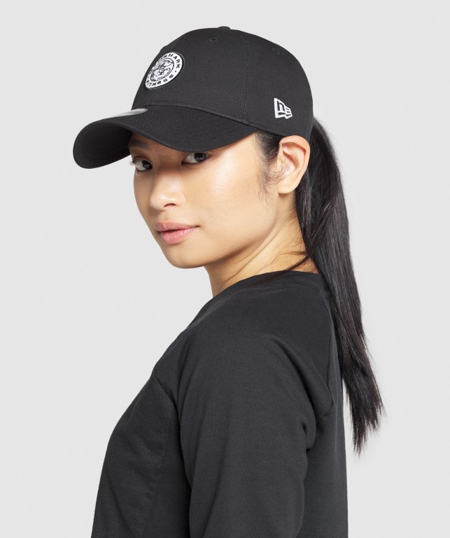 Sombreros Gymshark New Era Legacy 9Forty Hombre Negros | wiAzn2Ygl5p
