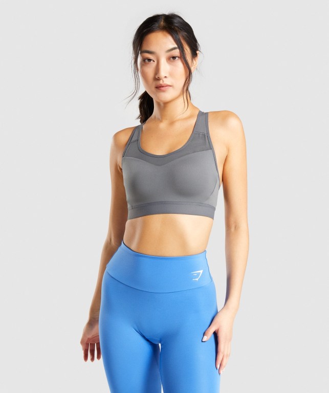 Sujetadores Deportivos Gymshark Open Back Entrenamiento Sports Bra Mujer Grises | pWJ54KRAKpJ