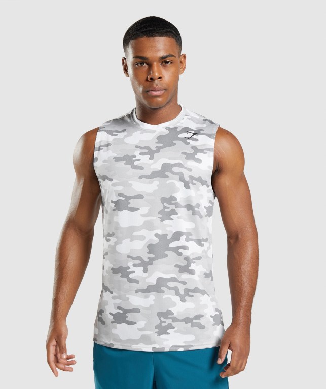 Tank Top Gymshark Arrival Sin Manga Hombre Grises Claro | CsoOeRAap7b